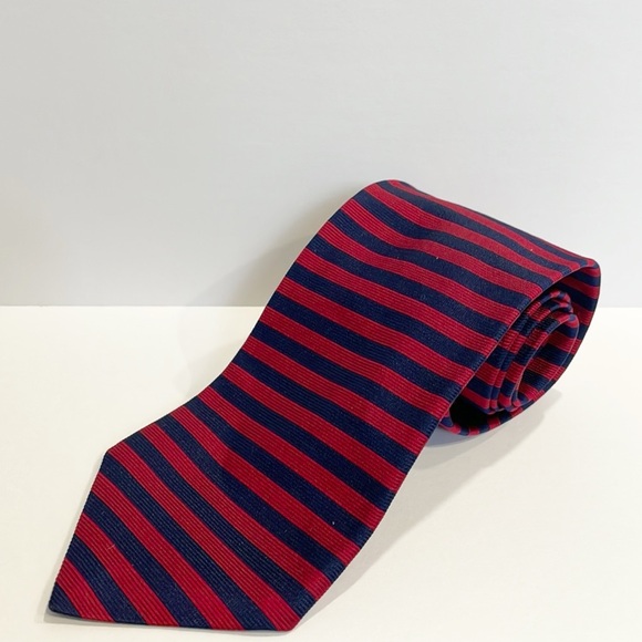 Brooks Brothers Other - Brooks Brothers Mens Makers Tie Repp Silk Striped Made in USA Blue Red
